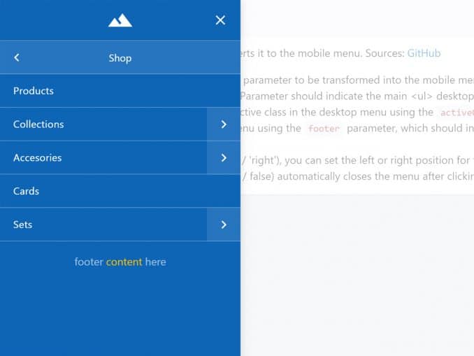 Mobile-Friendly Sliding Mega Menu with CSS and jQuery - MA5 Menu