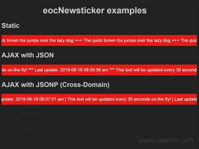 4+ News Ticker in HTML CSS & JavaScript