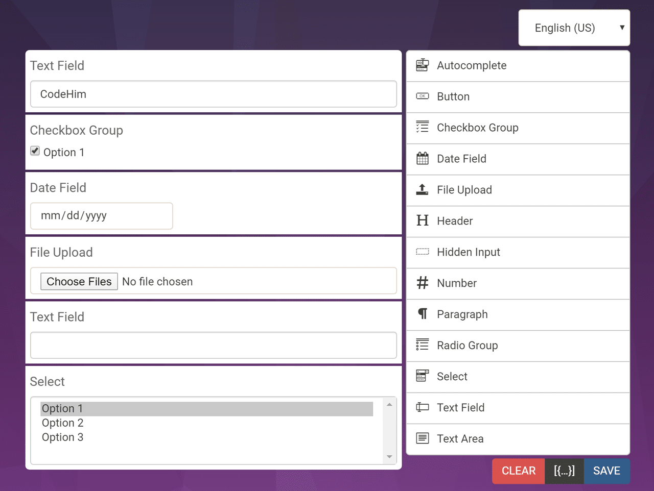 drag and drop web form builder