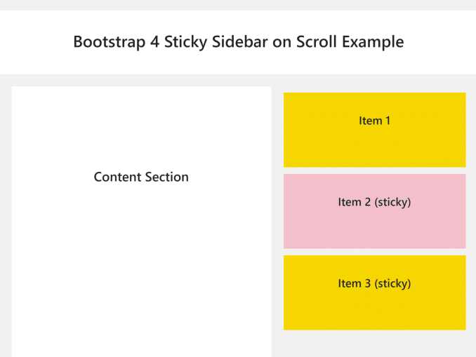 Bootstrap 4 Sticky Sidebar on Scroll Event — CodeHim