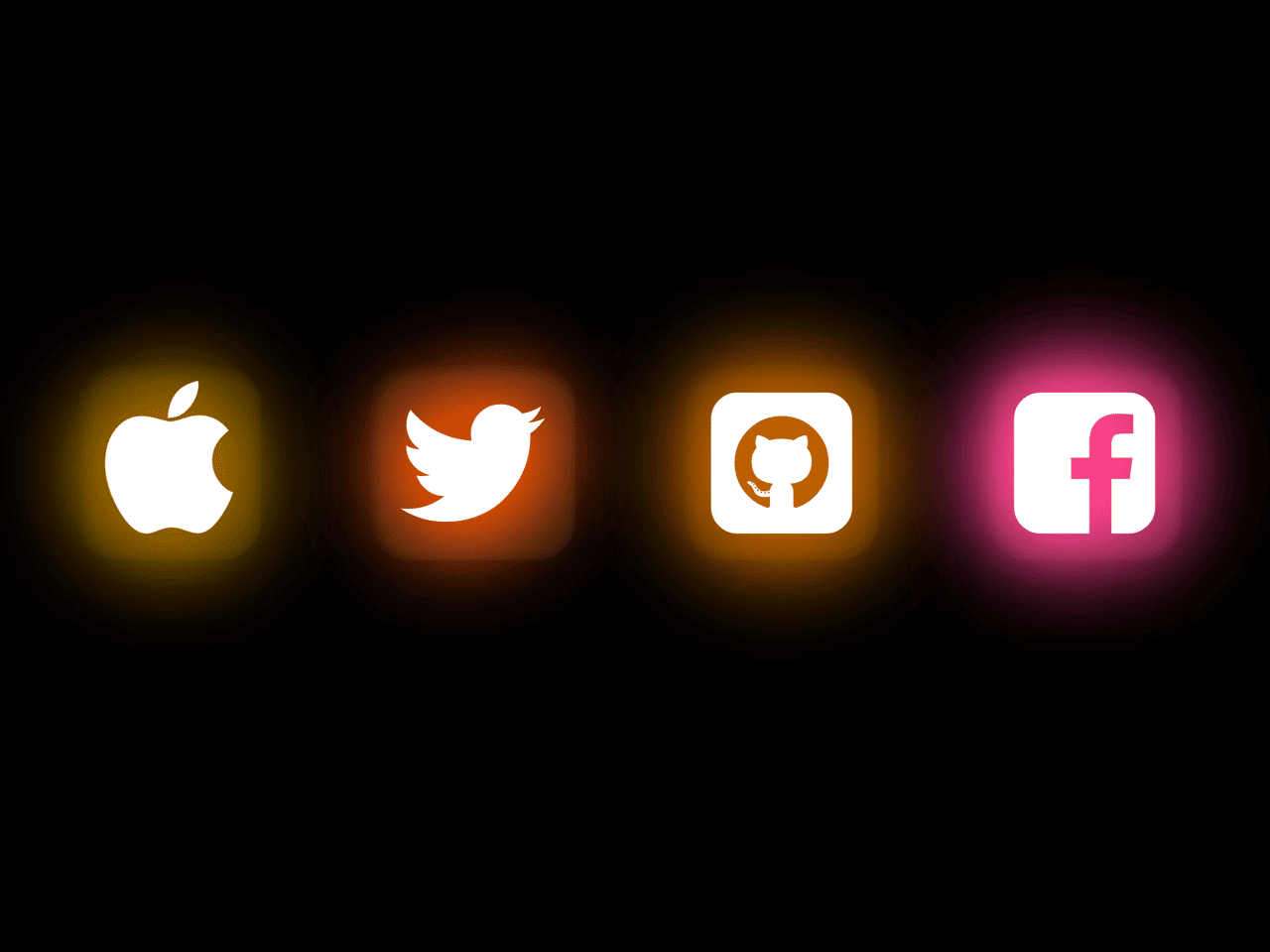 CSS Animated Glowing Social Icons CodeHim