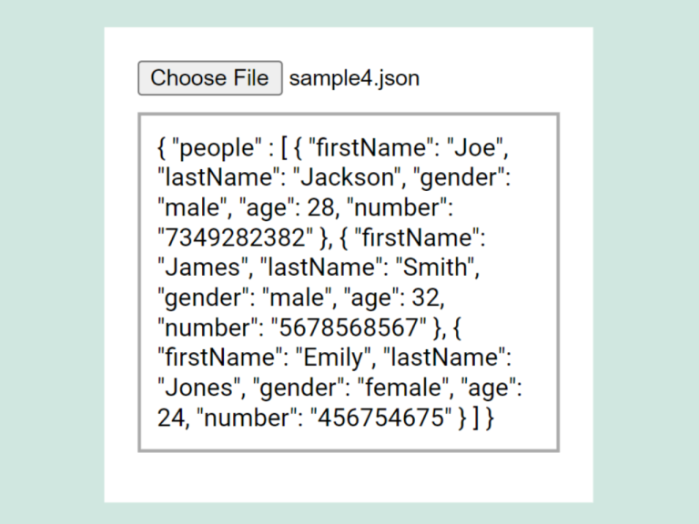 vanilla javascript read local json file