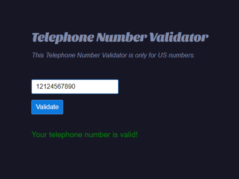 us phone number validation in react js